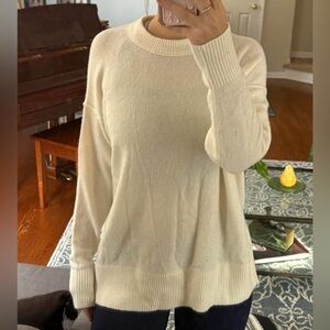 Aerie Cream Crew Neck Sweater